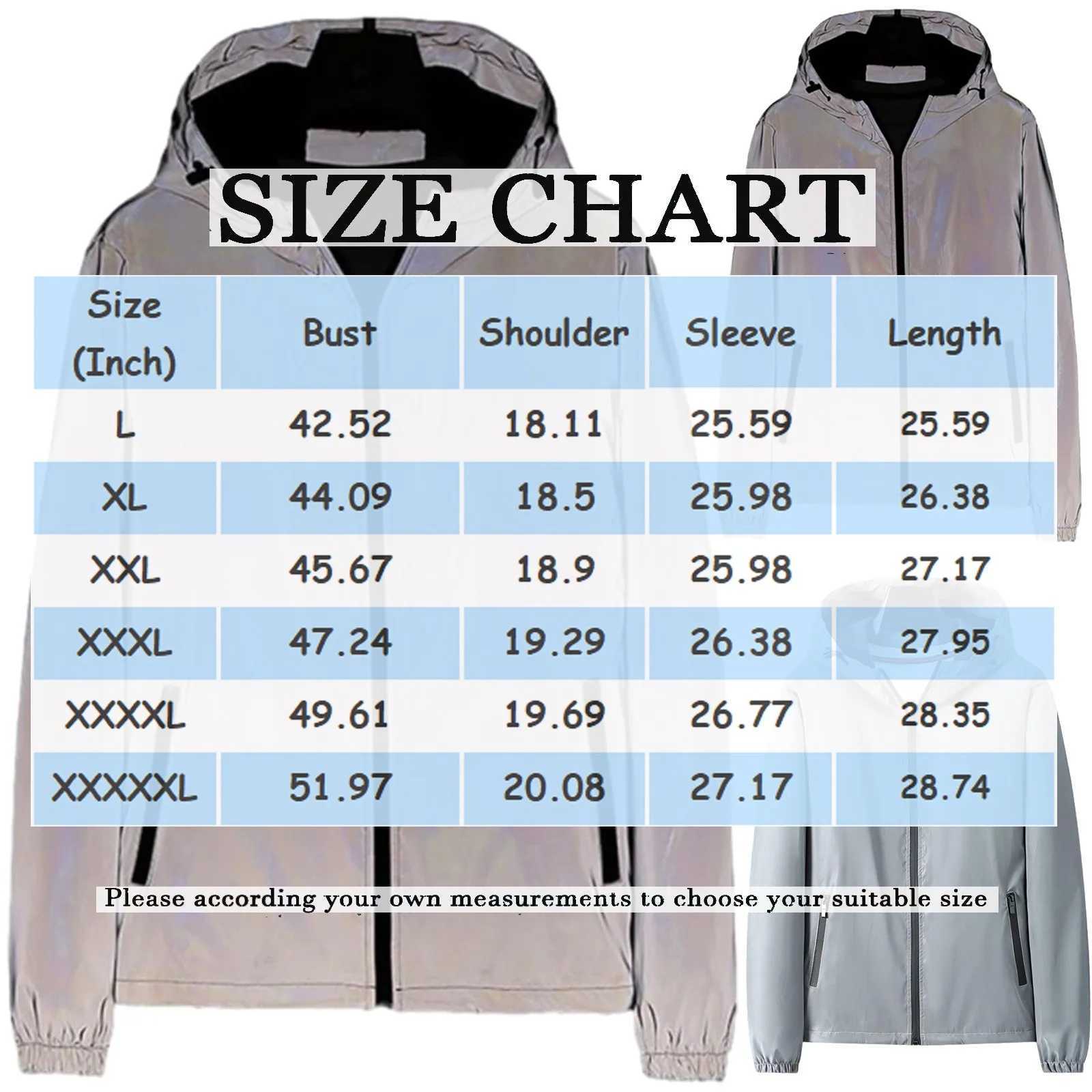 Men Summer Outdoor Reflective Jackets Thin Lightweight Loose Large-Size Sun-Protective Clothing Waterproof Windbreaker Jackets W250809