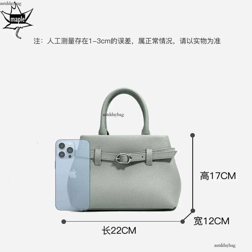 New 2025 Spring Pink Matcha Exquisite And Compact Tote Small Genuine Cow Leather Women Shoulder Crossbody Bag