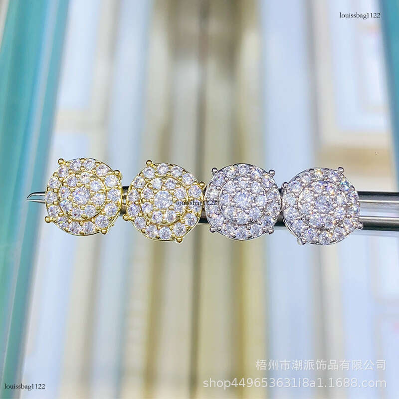 Hip Hop Zircon Hiphop Trendy Full Dia Electroplated Earrings New Ear Jewelry 111