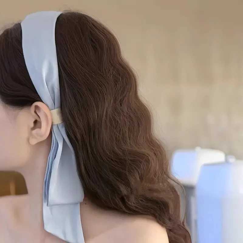 New Designer Style Elegant Solid Ribbon Hairband For Women Girls Sweet Hair Ornament Band Hair Hoop Fashion Hair Accessories Y250809