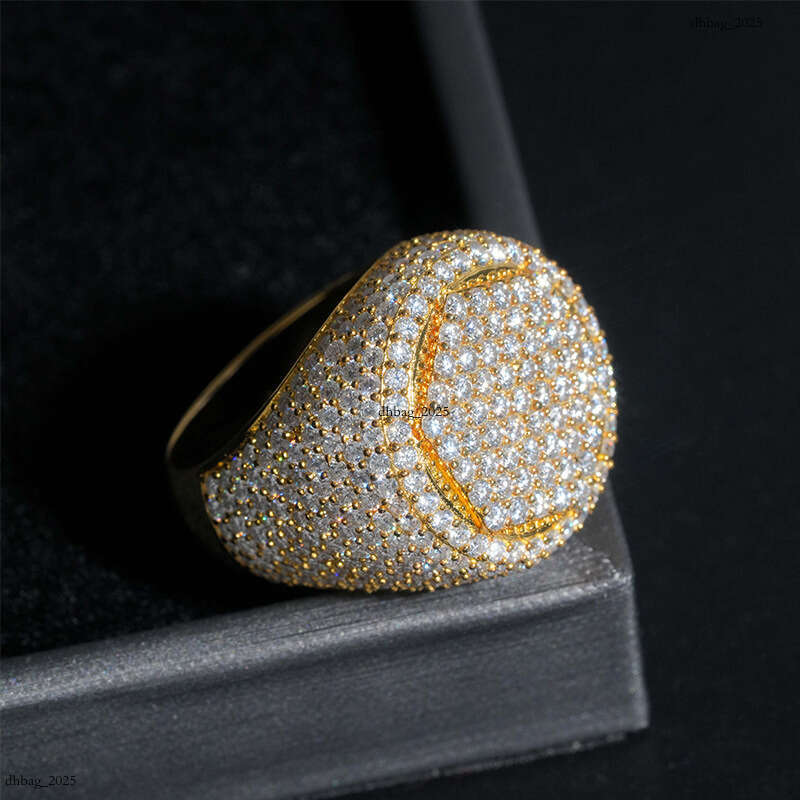 ICED OUT Silver Moissanite Men Women Classic Hip Hop fashion Ring