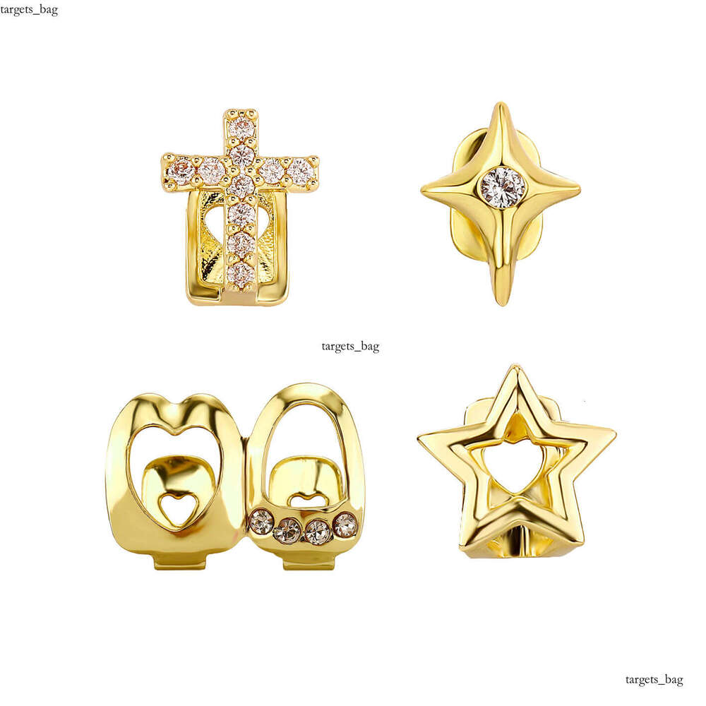 Real Plated Hip Hop TEMU Halloween Gold Braces Rap Versatile Personality Teeth Accessories