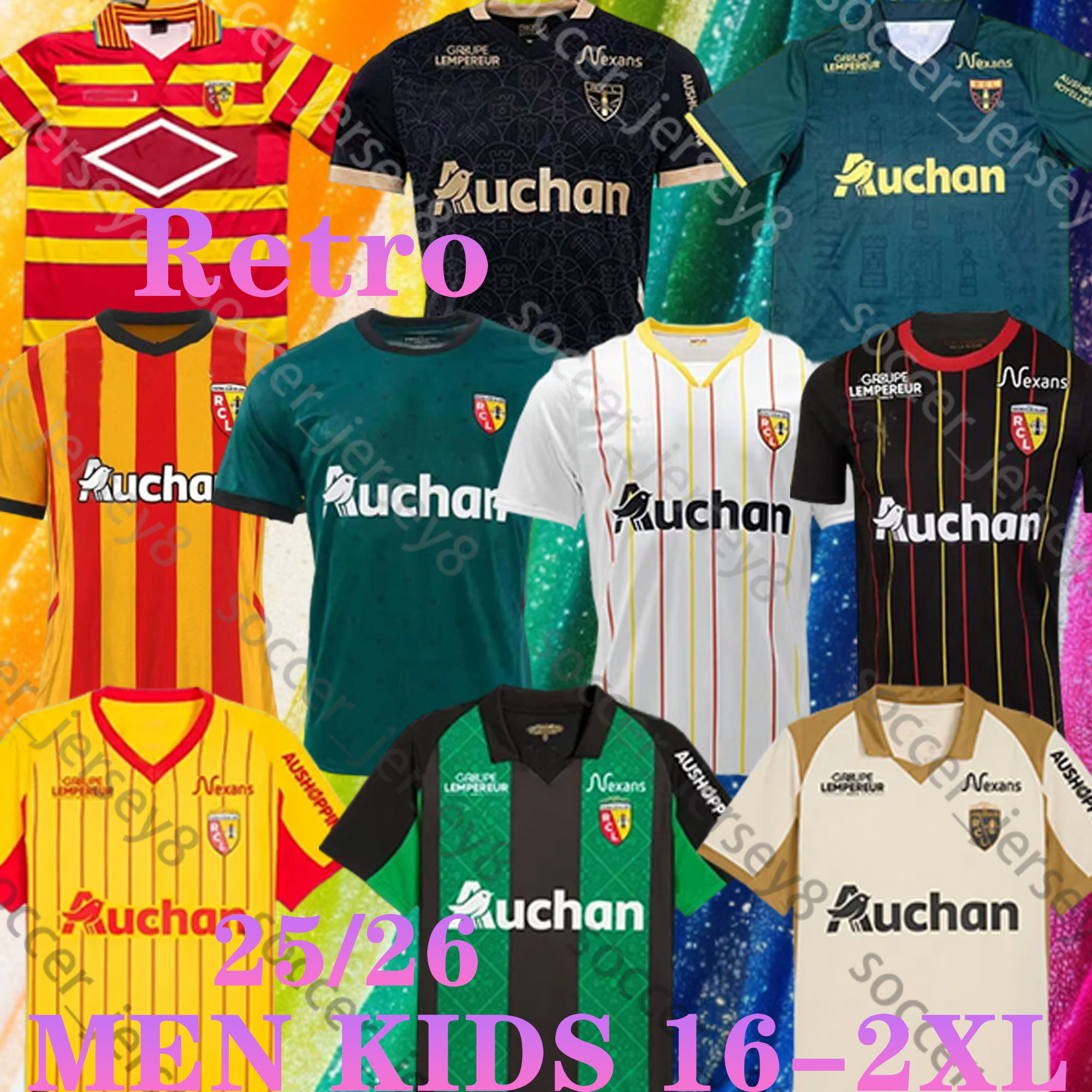 24 25 26 maillot RC Lens soccer jerseys home away 3rd GOLD Saint-Barbe special KAKUTA FULGINI DIOUF SPIERINGS GANAGO SOTOCA WAHI 2025 2026 Football Shirt kids fans
