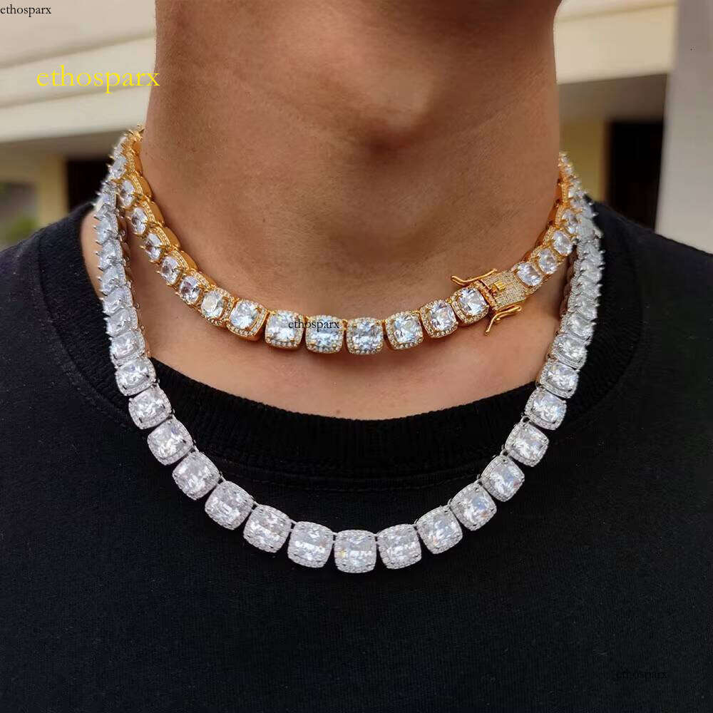 Hip Hop Men Jewelry Dia Choker Zircon Tennis Chain Iced Out Necklace