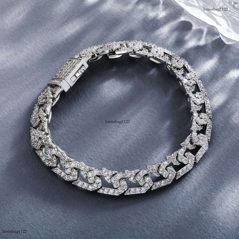 10mm Full Dia Cuban Chain Hip-Hop Unisex Trendy Necklace Niche Personality Bracelet Accessories