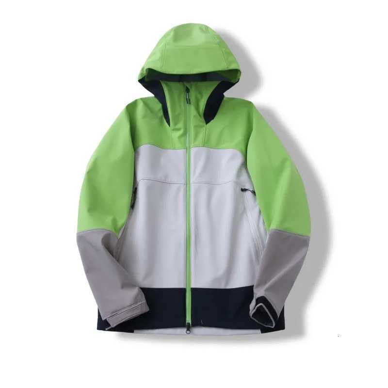 New Spring and Autumn Outdoor Sports Thin Velvet Soft Shell Contrasting Color Casual Jacket Couple Jacket Outdoor W250809