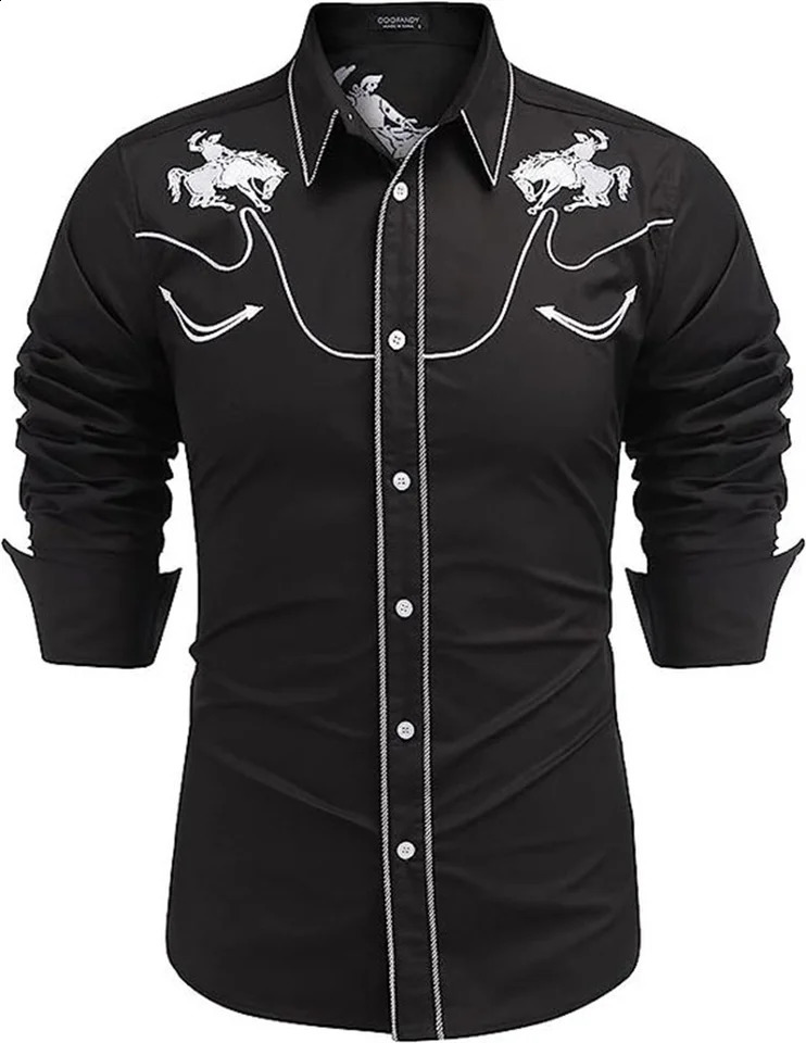 Western Denim Mens Shirt Comfortable and Soft Clothing Long Sleeve Daily Wear Fashion Button n 250805