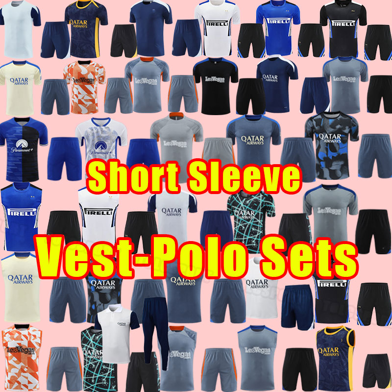 POLO VEST Inter LUKAKU soccer Tracksuits 25 26 BARELLA VIDAL LAUTARO ERIKSEN ALEXIS DZEKO CORREA UNIFORMS 2025 2026 Milans short sleeve PANTS training set vest child