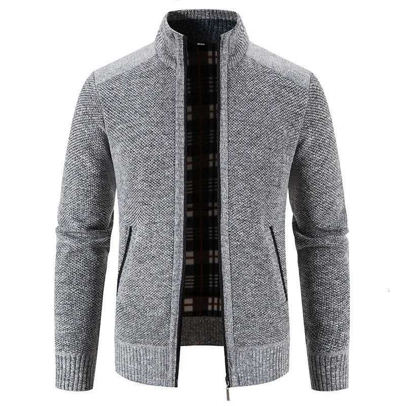 Mens Knit Jacket Super Soft Sweater Cardigan Zipper Up Winter Thickened Warm Jumper Smart Casual Clothing for Men Cold Overcoat W250809