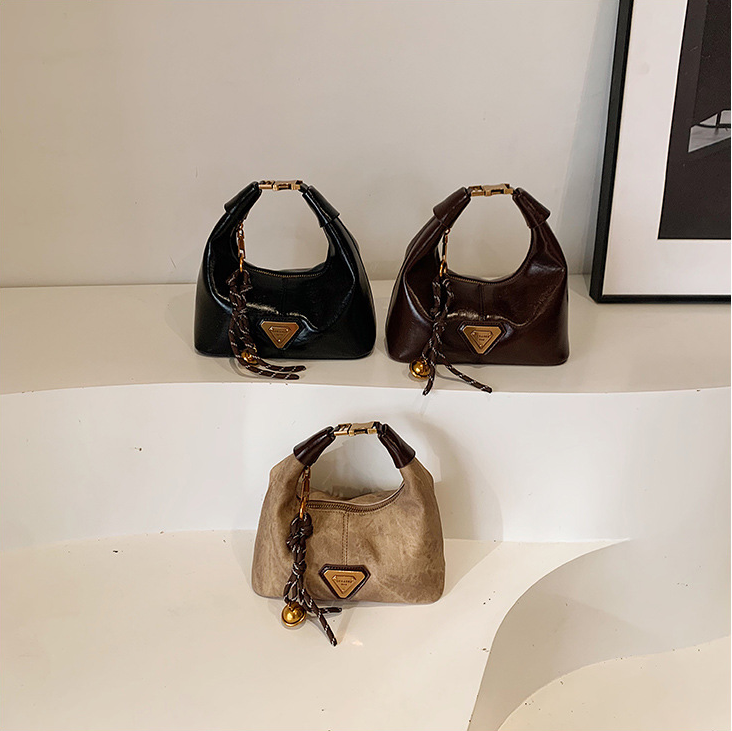 Free shipping autumn and winter super popular niche women's bag, 2025 new style, fashionable and versatile design, crossbody dumpling bag, exquis
