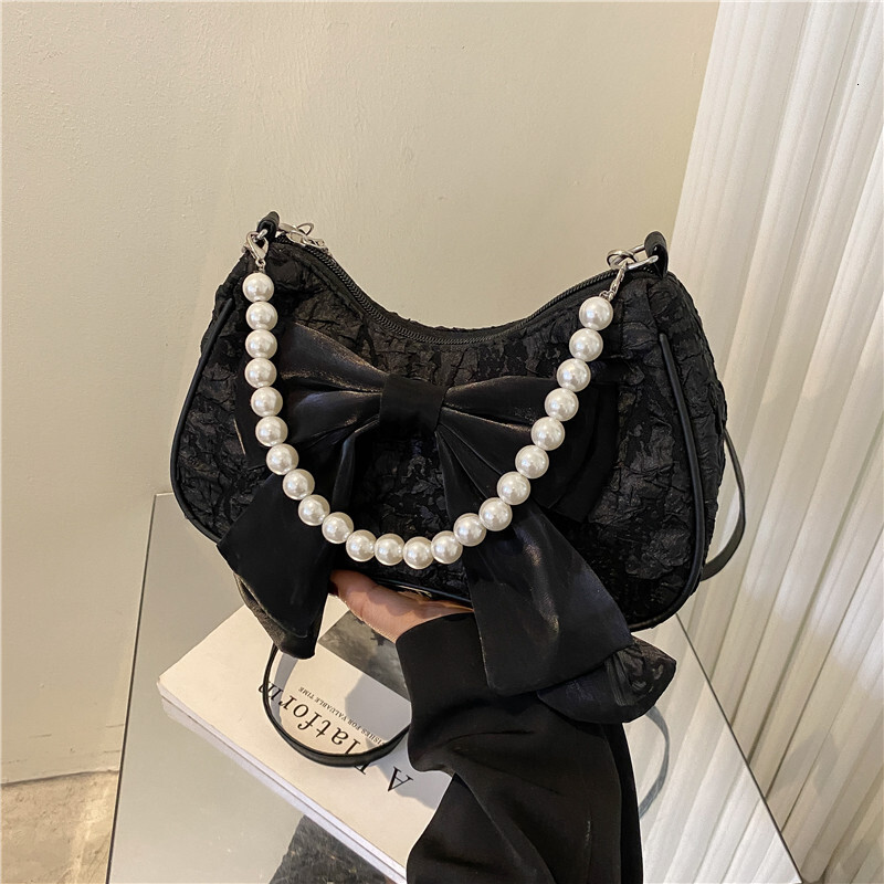 2025 Autumn New Fashion Bow Handbag New Fashion Pearl Armpit Bag Women s Shoulder Bag New Women s Crossbody fashion Bag Autumn New Pleated Designer Ba