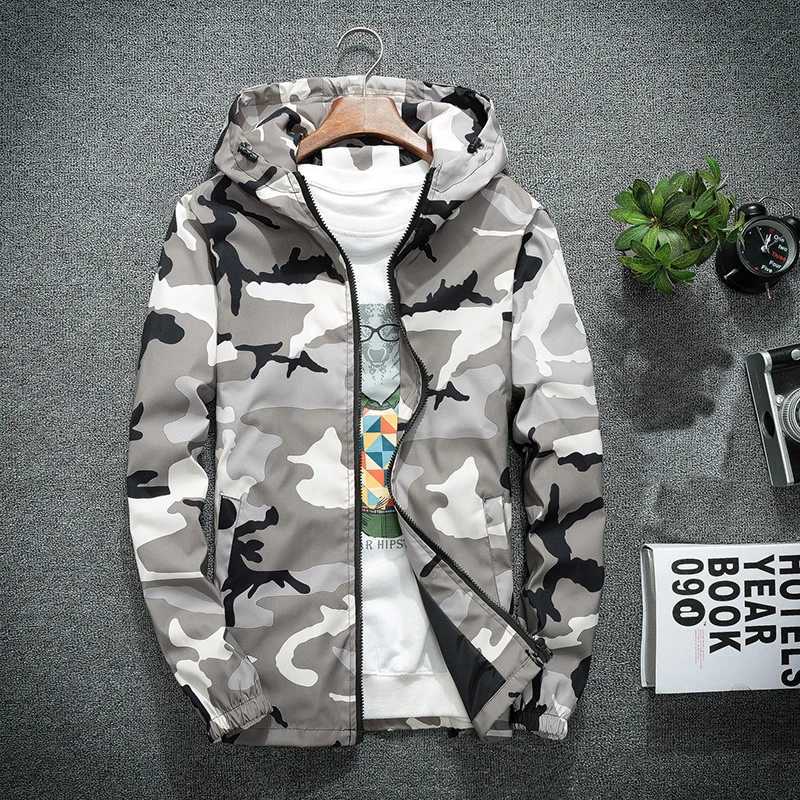 Mens New Camo Jackets 2023 Spring Autumn Casual Coats Hooded Jacket Camouflage Fashion Mens Outerwear Brand Clothing 5XL W250809