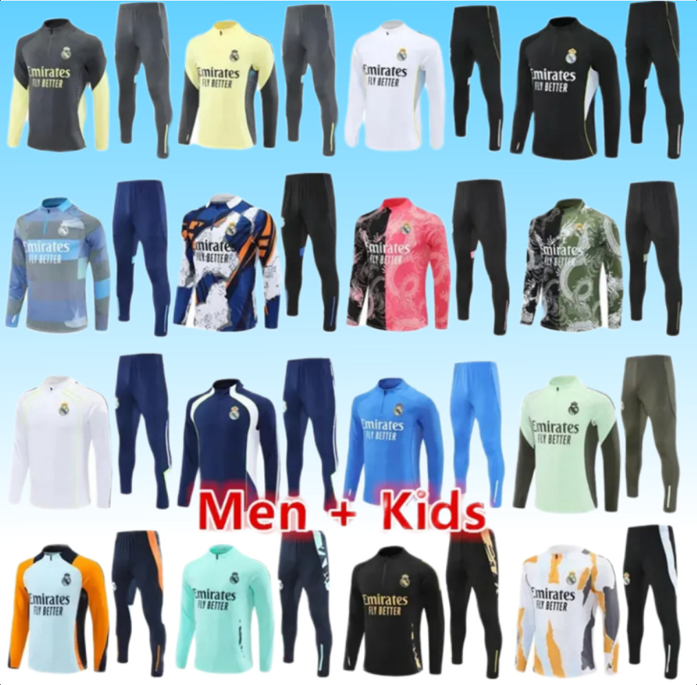 2025 26 chandal Reals madrids Tracksuit soccer MBAPPE TRAINING 25 26 VINI JR BELLINGHAM men kid kit football Real madridtracksuits survetement Sportswear train
