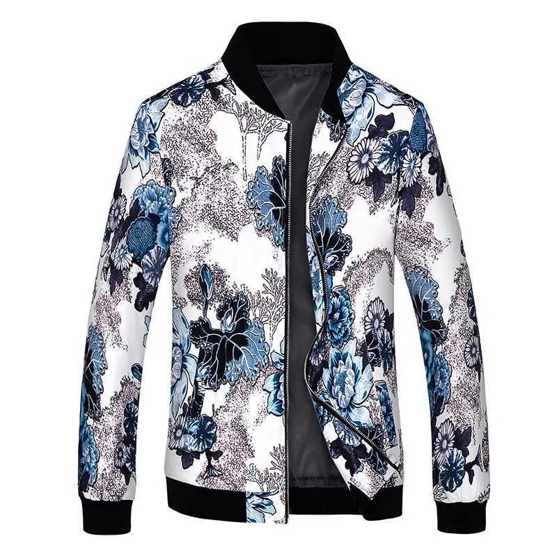 Spring New Mens Handsome Printed Mens Jacket Fashionable and Casual Youth Slim Fit Sports Jacket W250809