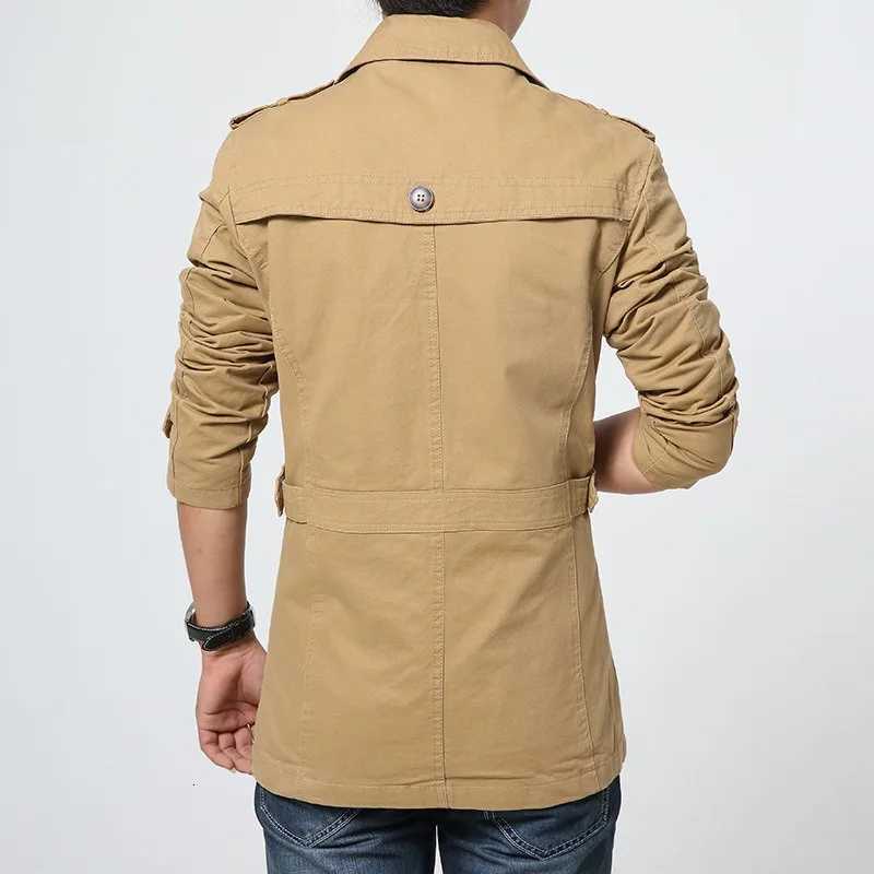 European and American Tops Mens Pure Cotton Large Size Mid-length Jacket Mens Casual Solid Color Jacket Men W250809