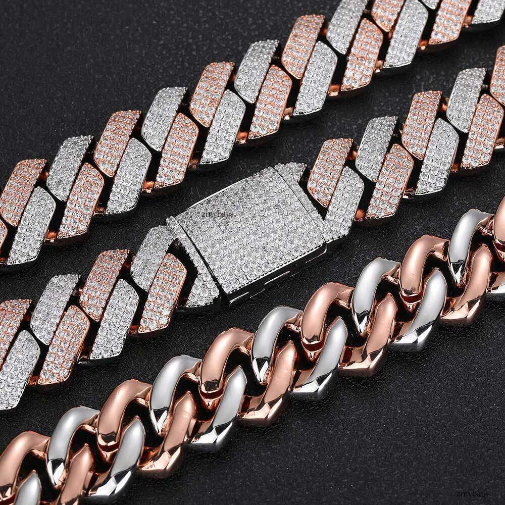 Hip Hop 20mm Dia Cuban Chain Jewelry High-end Men's Moissanite chain Necklace