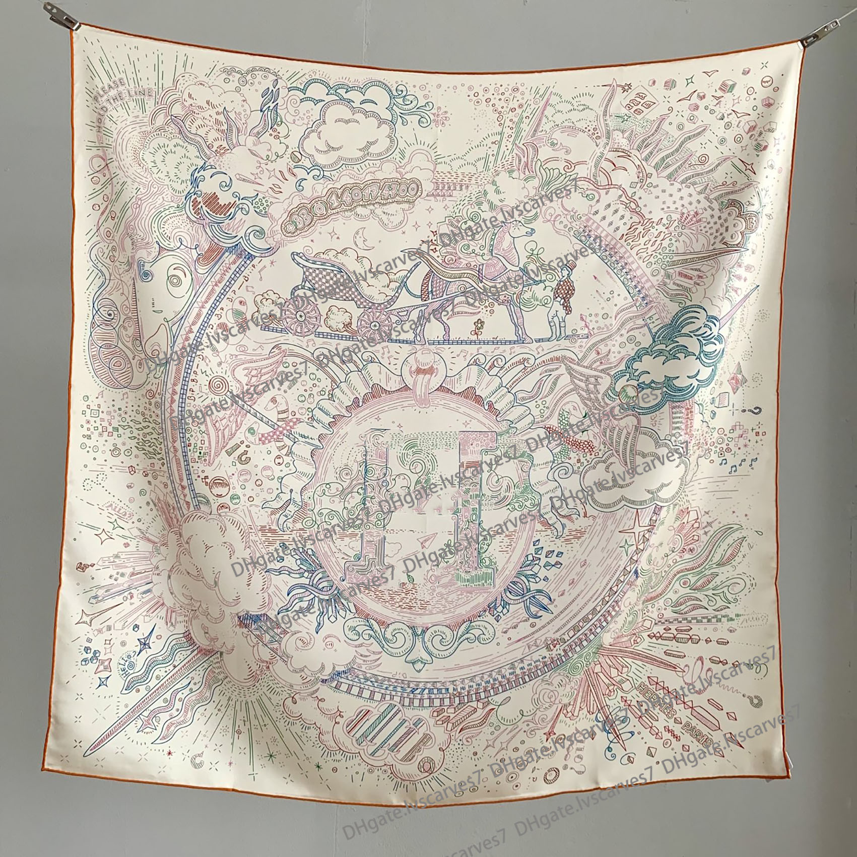 H-004187S 08 Newest 90cm Presbya Designer Letters Print ral Silk Scarf Headband for Women Fashion Long Handle Bag Scarves P Shoulder Tote Lage Ribbon