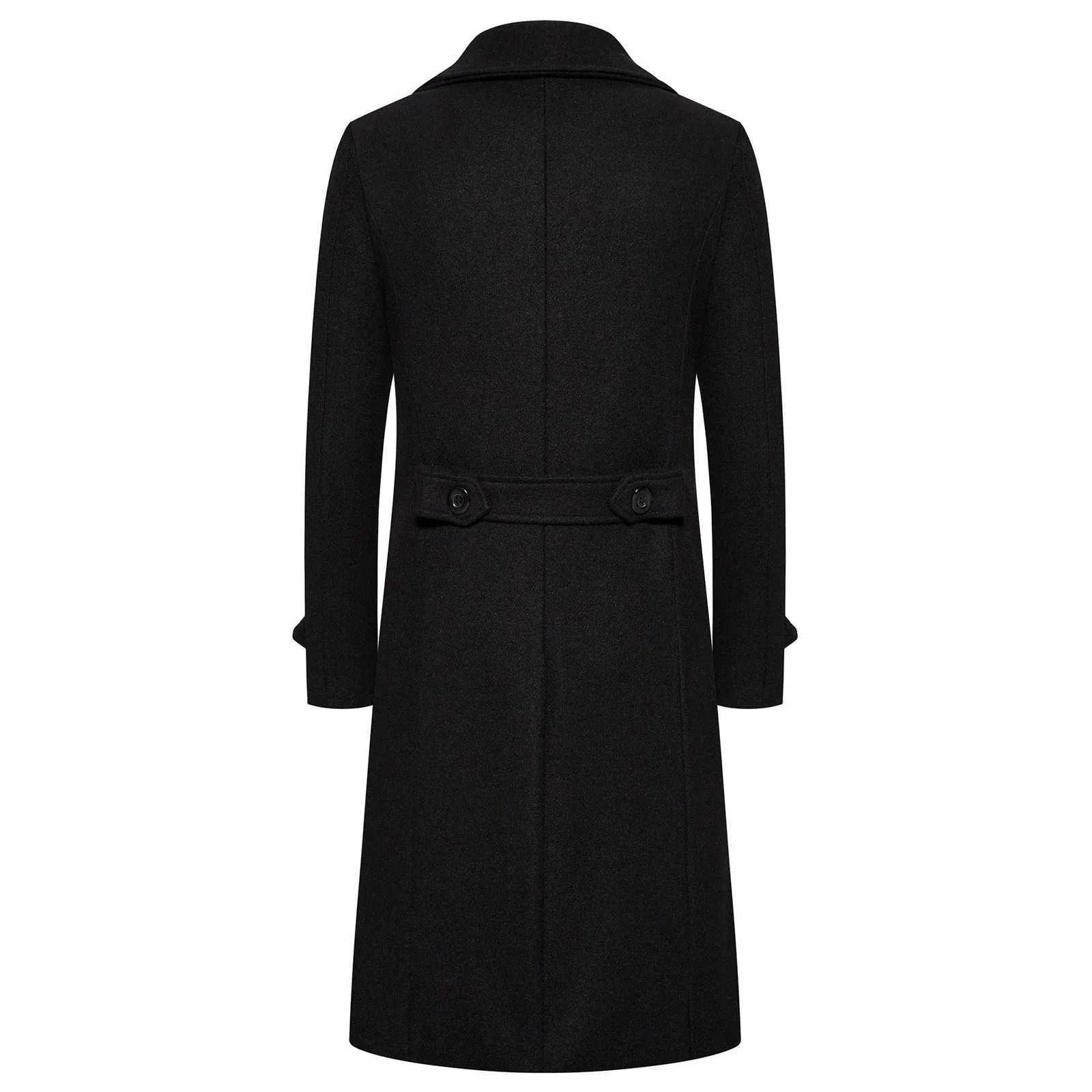 Unisex Long Wool Coat Trend Fashion Double-Breasted Elegant Windbreaker Woolen Jackets Autumn Daily Classic All-Match Slim Coat XJ250809