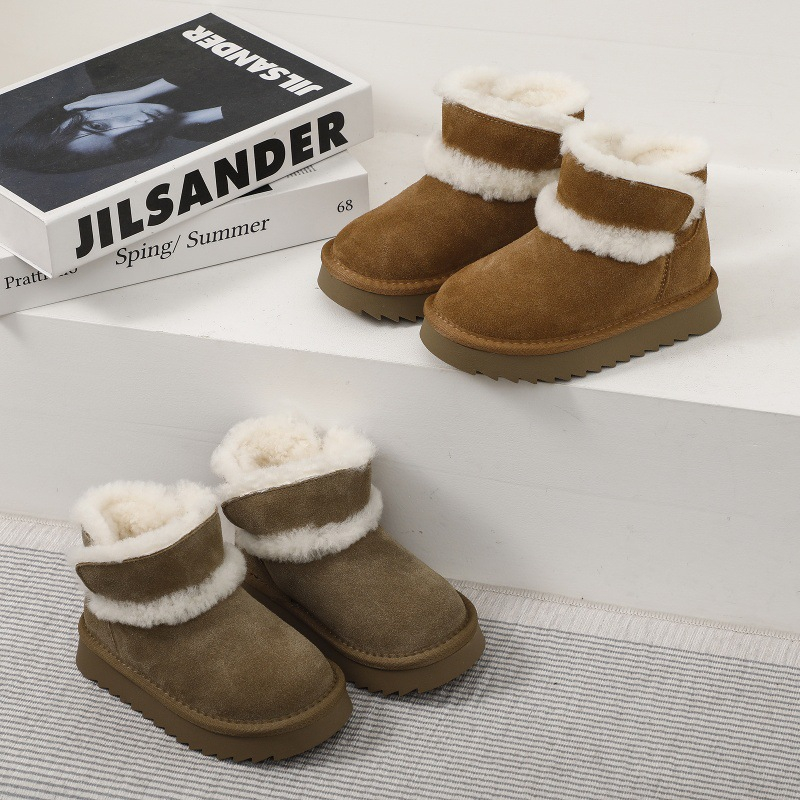 Free shipping designer Boots Winter girls fashionable cotton boots suede princess snow boots childrens shoes