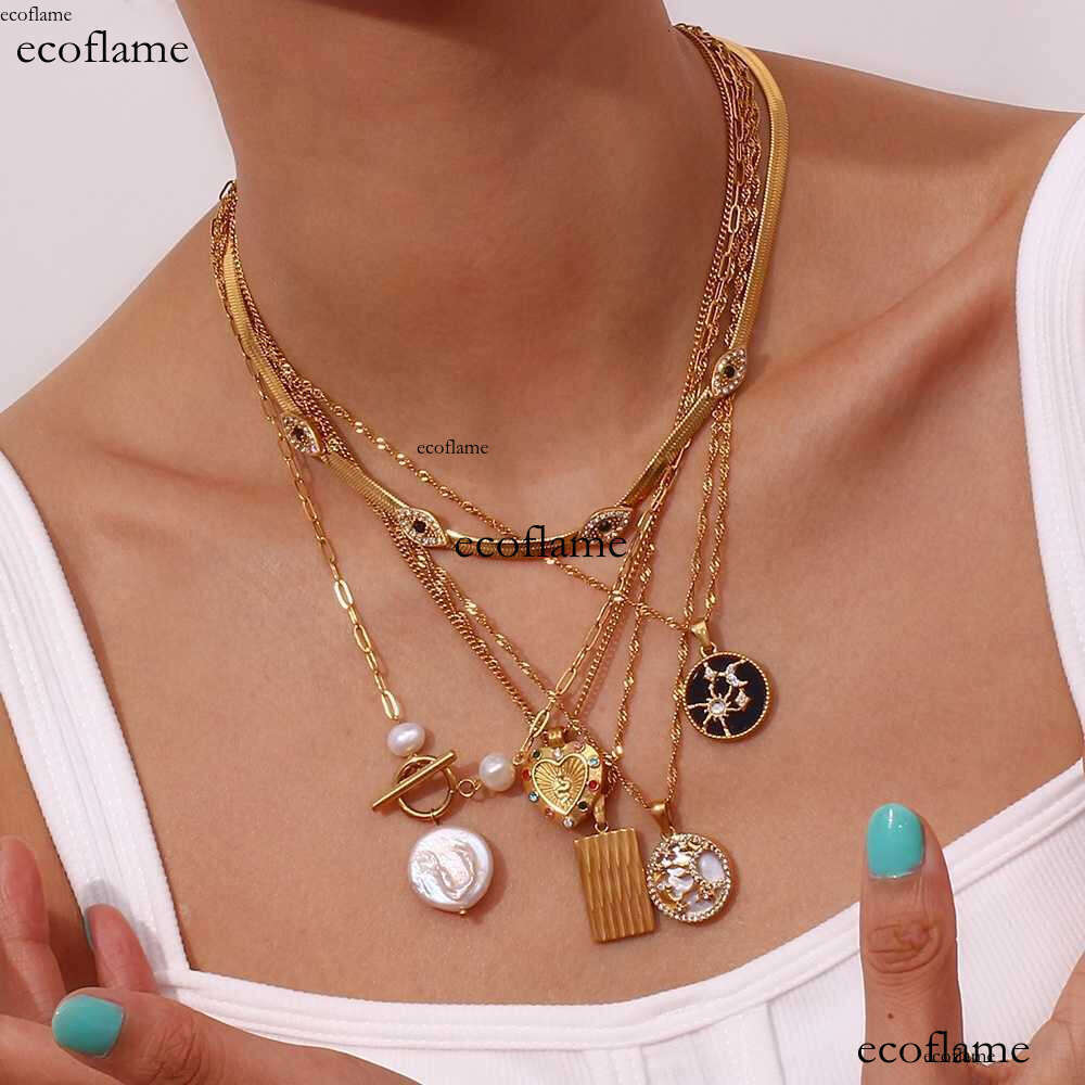 2023 Jewelry Water Proof Tarnish Free Fresh Water Pearl Stainless Steel Necklace Jewelry Set For Woman Choker