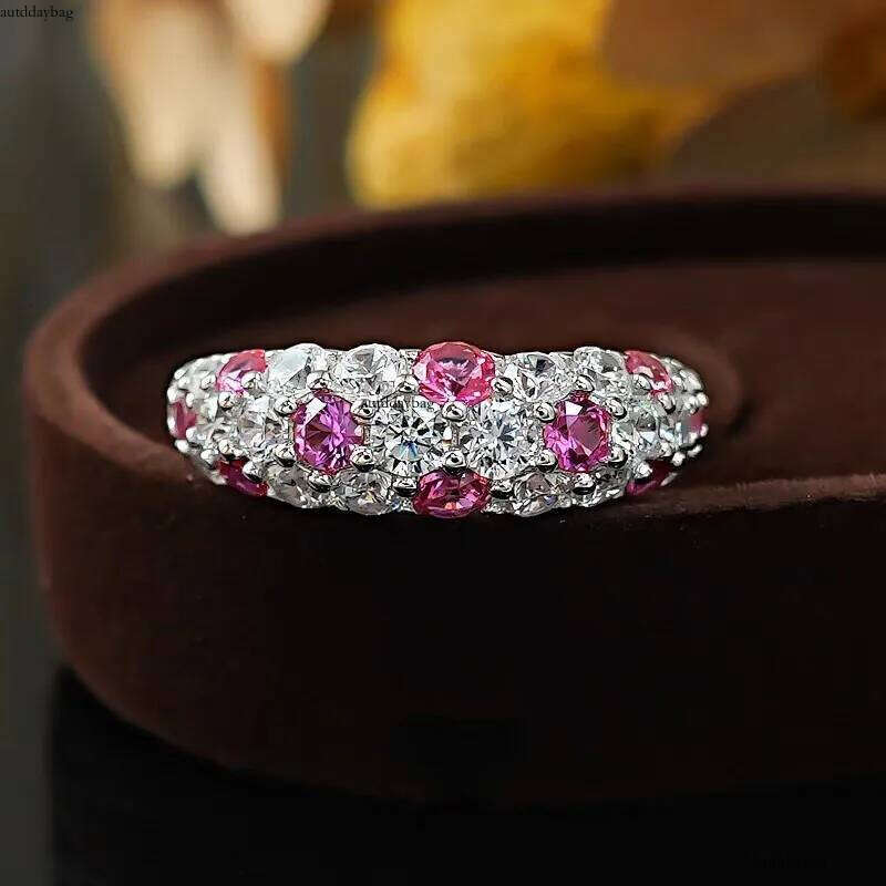 Choucong Gorgeous Sparkling Wedding Rings Jewelry Real 100% Sterling Sier Full Lab Moissanite Dia Gemstones Party Girls Women Bridal Ring Gift