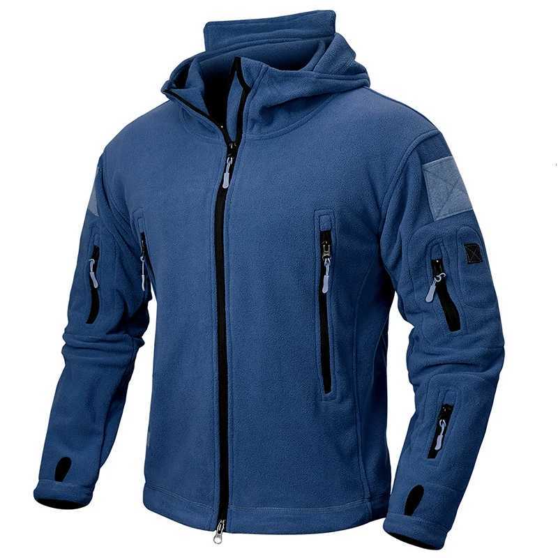 Winter Tactical Fleece Jacket Men Warm Polar Outdoor Hoodie Coat Multi-Pocket Casual Full Zip Sport Hiking Jacket W250809