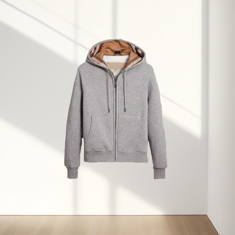 burburryly Men's Hoodies British Style Hooded Women's Hoodie Spring And Autumn Zipper Jackets Casual Sweatshirts Cardigan Clothes Asian Size M-2XL e6c