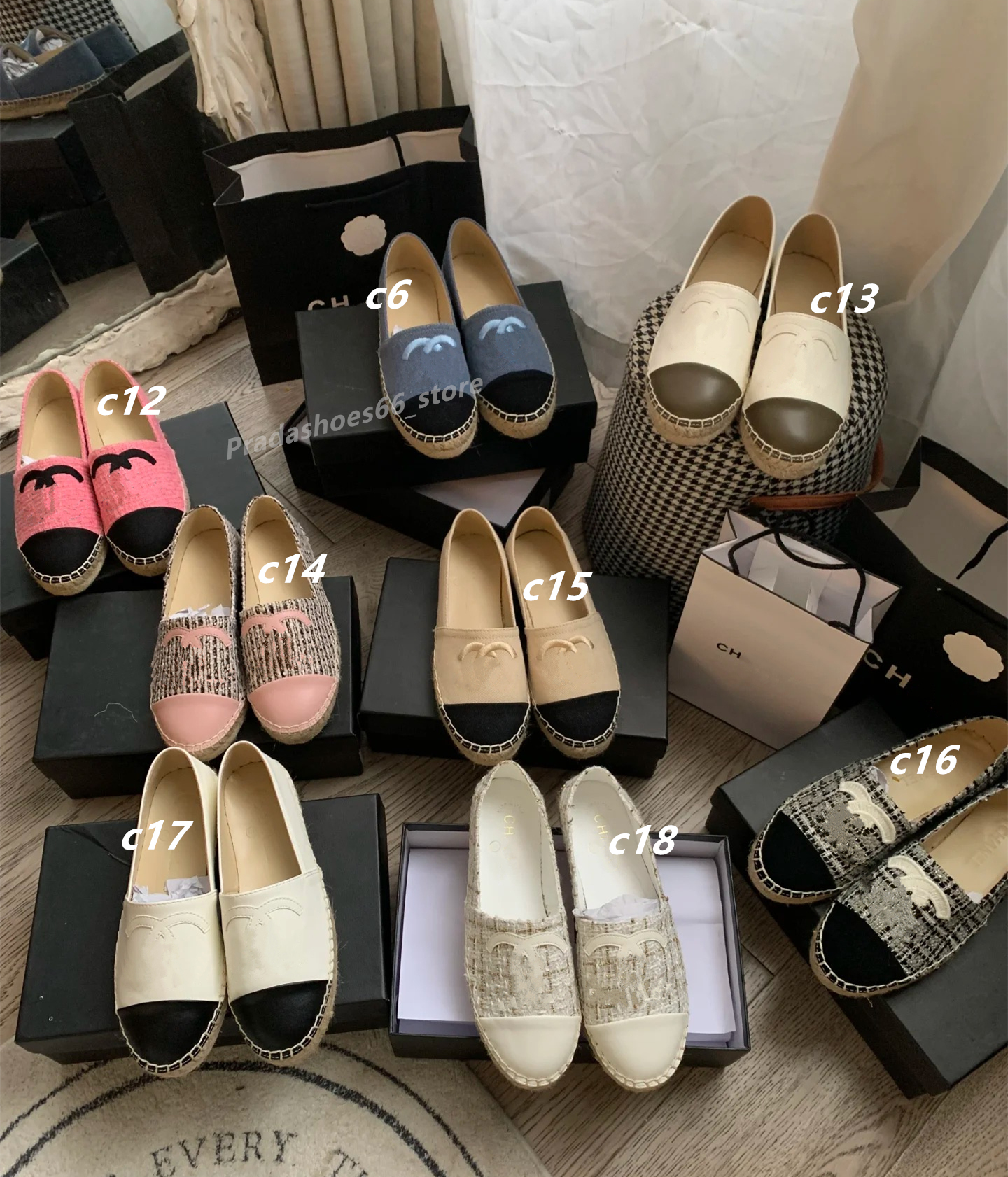 Paris Luxury designer Fisherman's shoes Classic Style Fashion New Women's Canvas Flat Shoes chan Retro Leisure High quality Versatile Lazy Fisherman Shoes ff