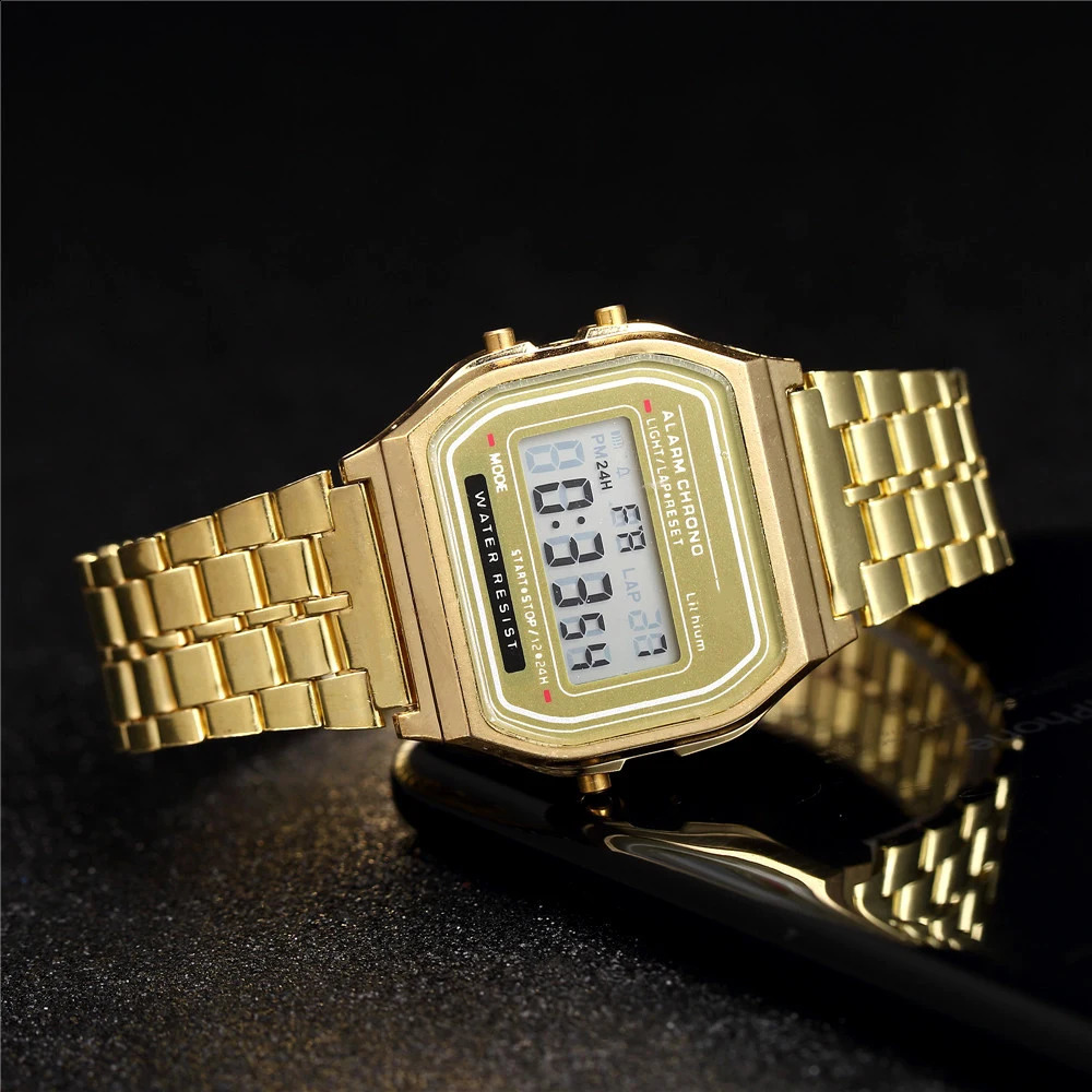Digital Watches For Men Sports Waterproof Bracelet Clock Gold Electronice LED Wristwatch Women Casucal montre homme relogio 250808