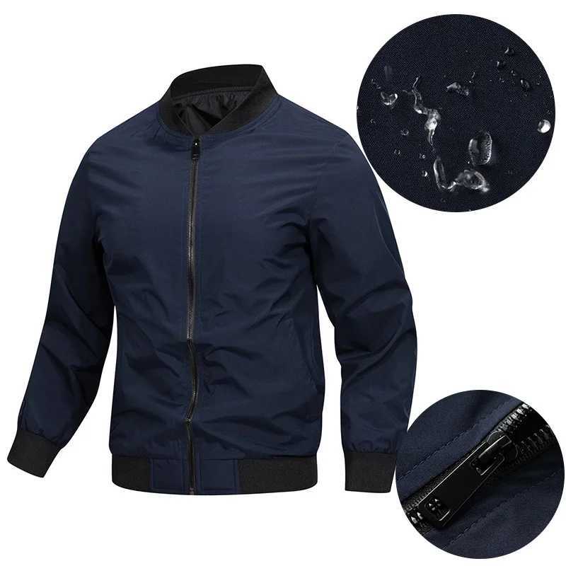 Mens Jacket Autumn Lightweight Bomber Jackets Waterproof Casual Jacket Outdoor Business Work Jacket Windbreaker Mens Clothing W250809