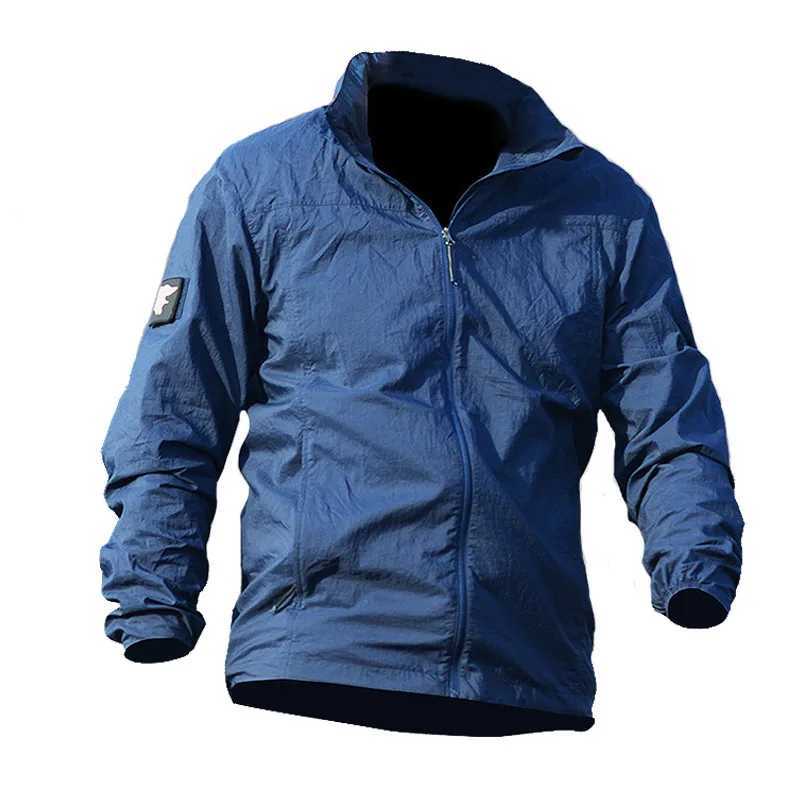 Summer Waterproof Quick Dry Tactical Skin Jacket Men Lightweight Sunscreen Breathable Hooded Raincoat Windbreaker Thin Jackets W250809