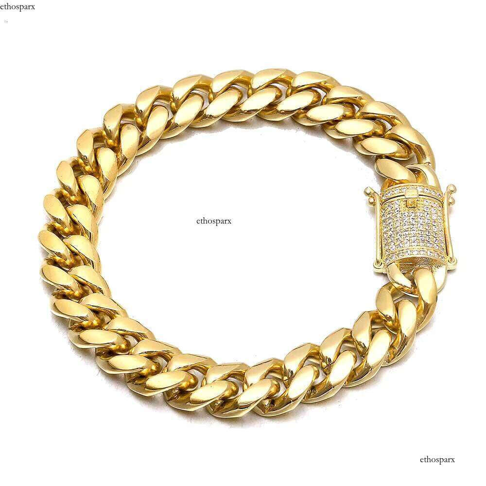 Wholesale Gold Man Necklace for Men Cuban Link Chain Stainless Steel