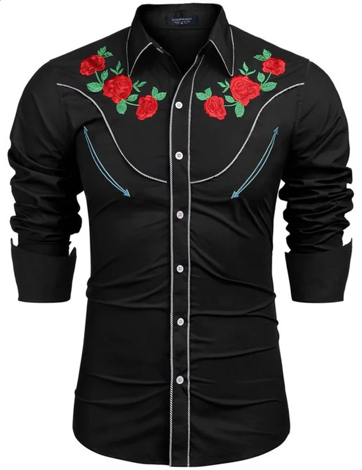 Western Denim Mens Shirt Comfortable and Soft Clothing Long Sleeve Daily Wear Fashion Button n 250805