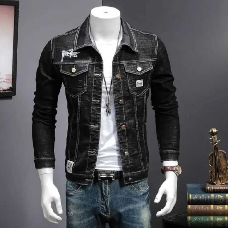 2020 Spring Autumn Fashion Casual Teenagers Denim Jacket Male Korean Embroidery Slim Mens Jacket Clothes Stretch Denim Coat W250809