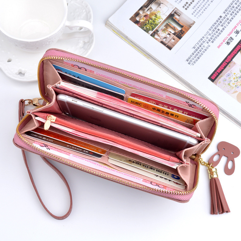 New Women's Luxury Bag Wallet Long Clutch Fashion Large Capacity Zipper Tassel Wallet Coin Purse Designer Bag Phone Bag