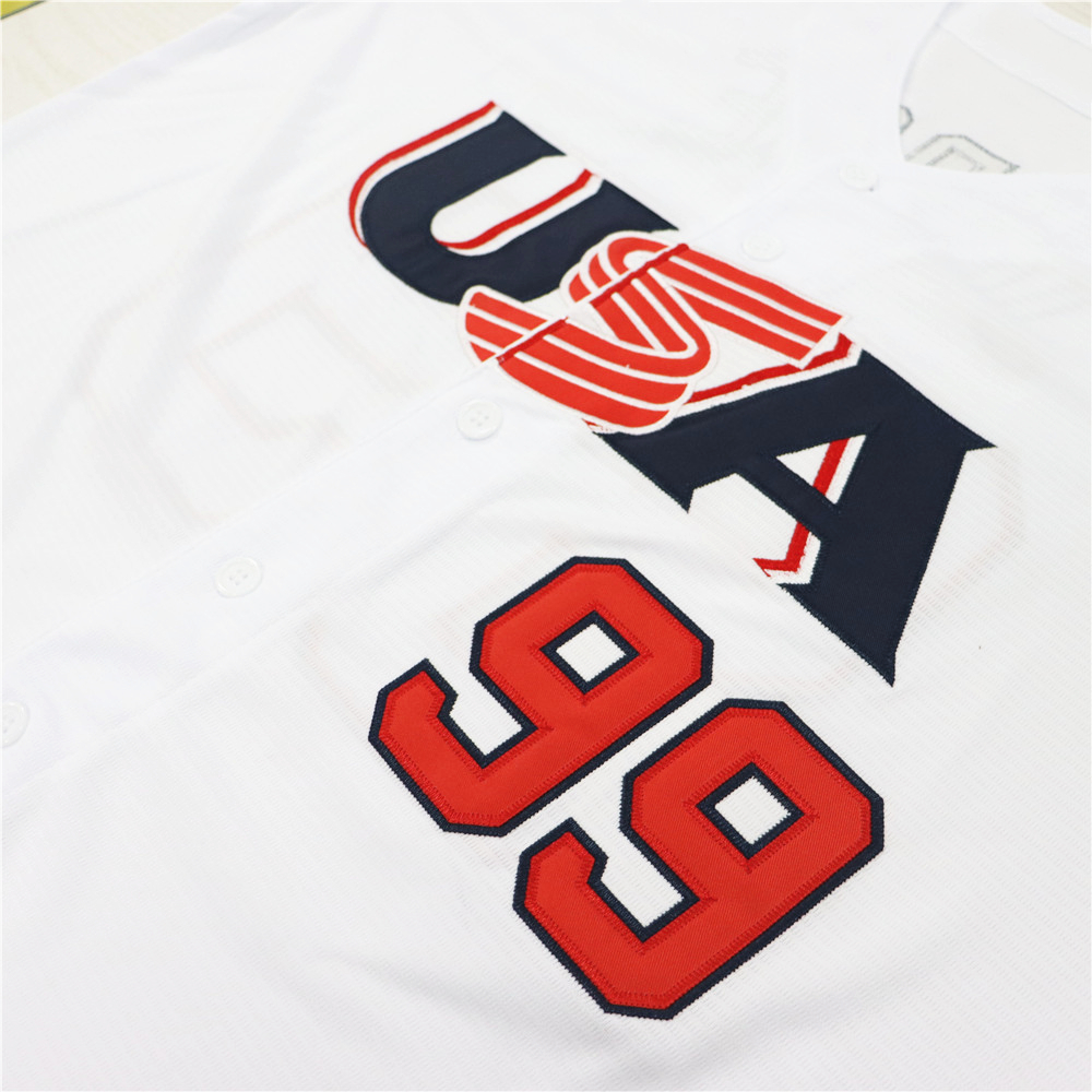 2025 2026 WBC USA Team Baseball Jersey Aaron Judge Bryce Harper Mookie Betts Bobby Witt Jr Corbin Carroll Paul Skenes Tarik Skubal Zack Wheeler Logan 
