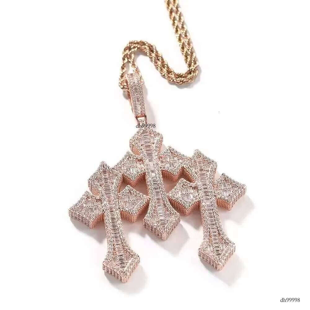 Dia hair new Dulisa sier inlaid moissanite pendant hip-hop accessory can be worn with 10mm necklace