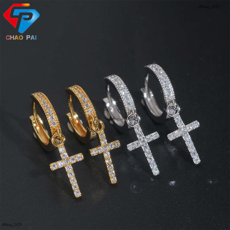 ICED OUT New Classic Cross Men's and Women's Fashionable Personality Earrings
