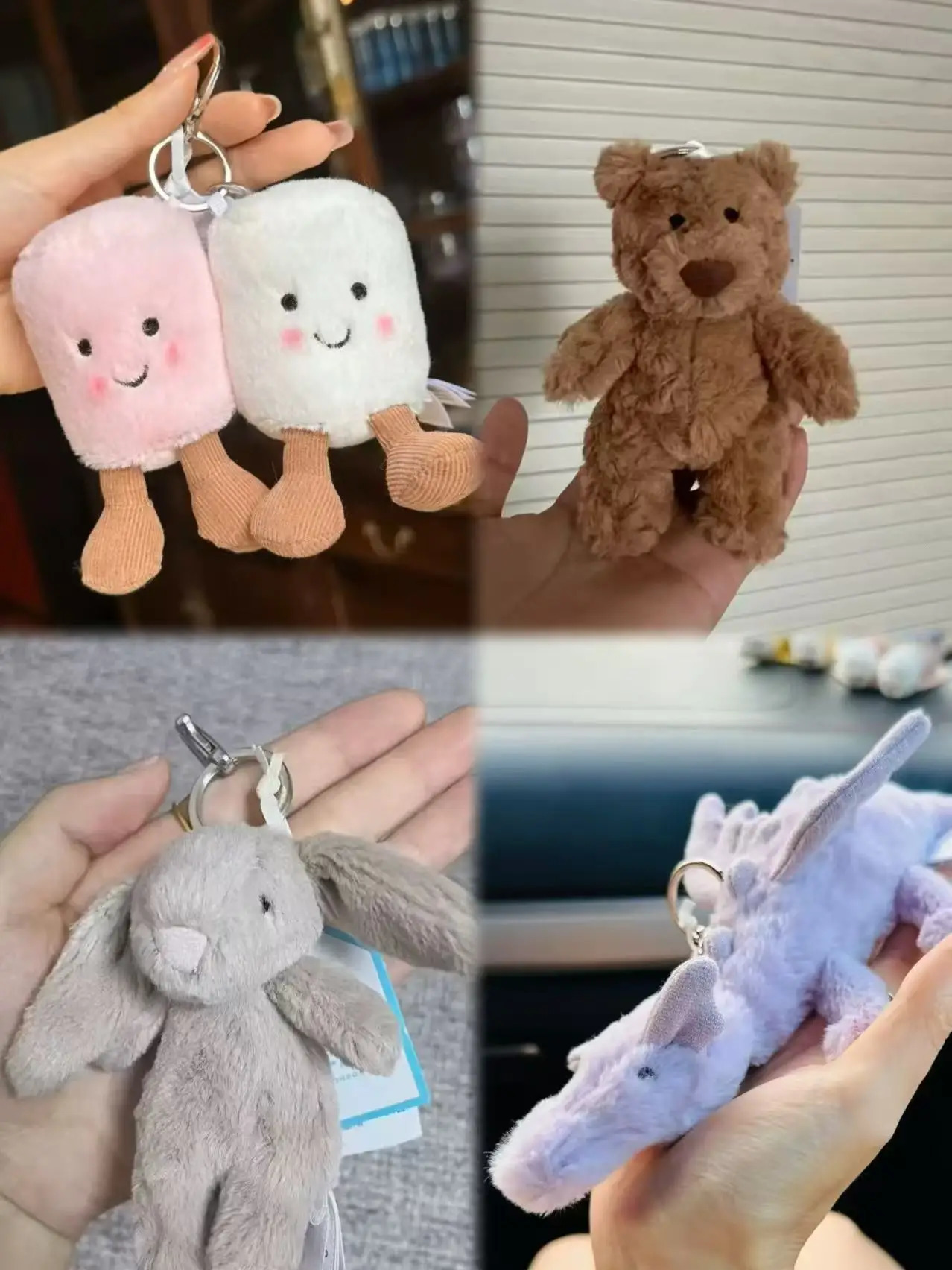Jelly Cat Fun Series Keychain Cute Soothing Companion Plush Doll Soothing Toy Festival Gift S 250808