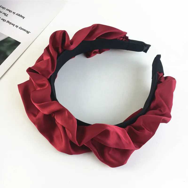 Popar Puffy Ruffled Satin Cloth Hoop for Women Girls Shop Party Band Ins Fem Piece Y250809