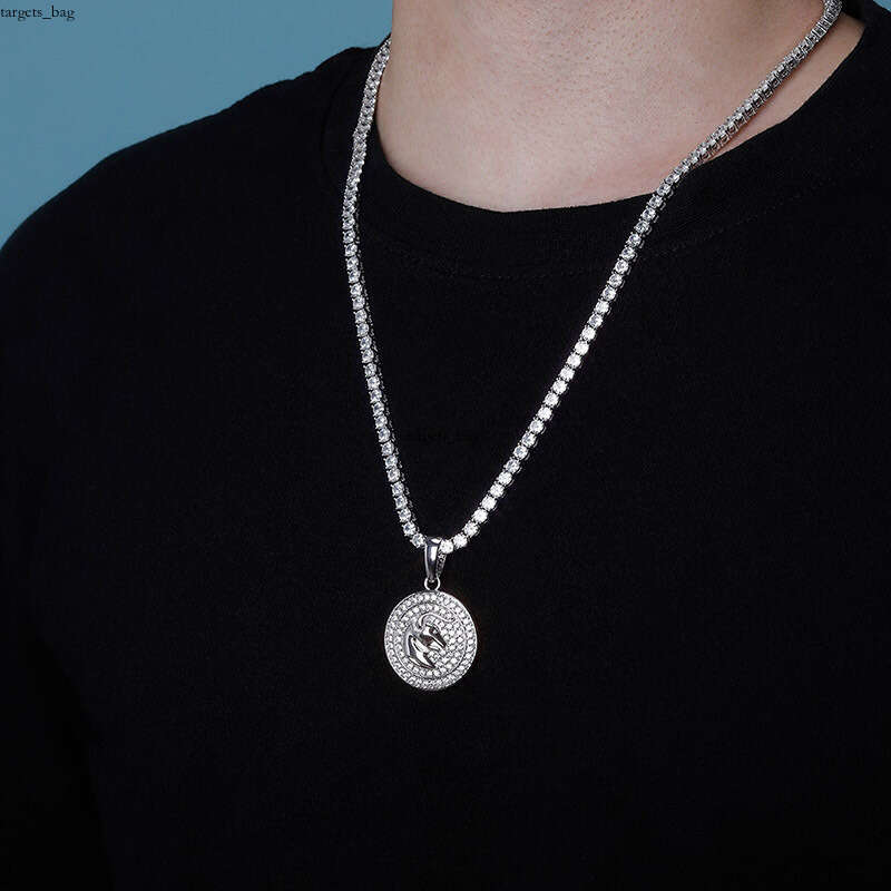 Ins Twee Constellations Pendant Full Moissanite chain Personality Clavicle Necklace Jewelry Hip-Hop