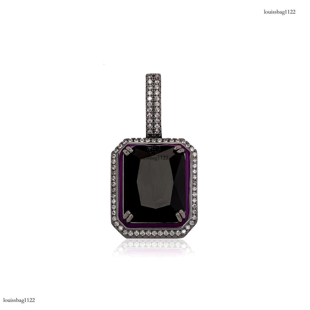 Rainbow Color Luminous Oil Drop Pendant Fashion Personality Moissanite chain Inlaid Necklace