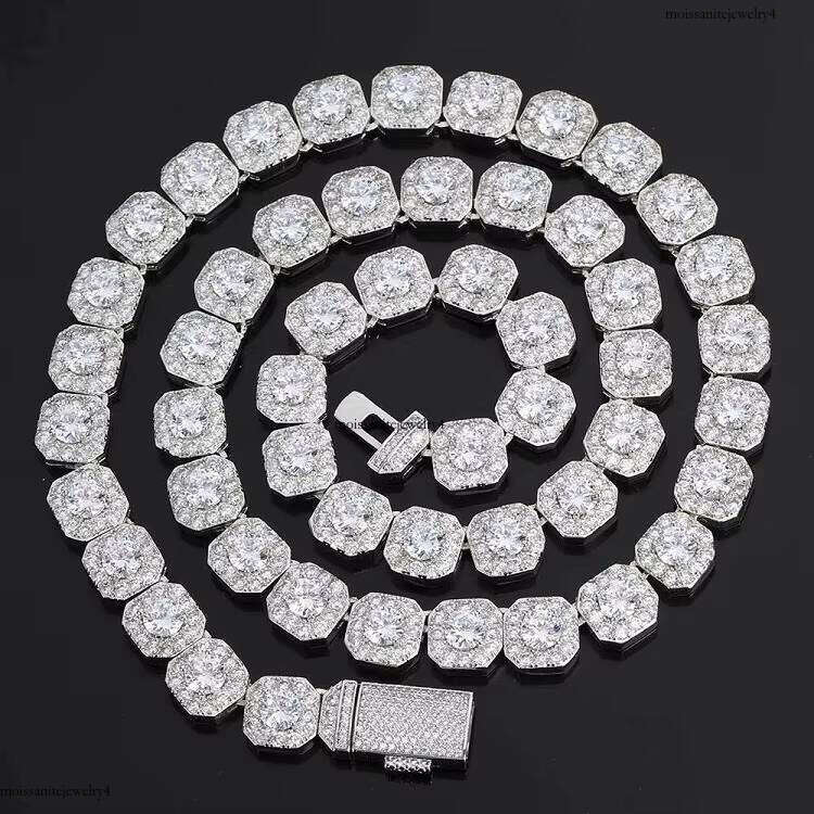 RTS Ice Out 10mm Width Copper With AAA+ CZ Stone Hip Hop Rapper Cuban Link Chain Necklace