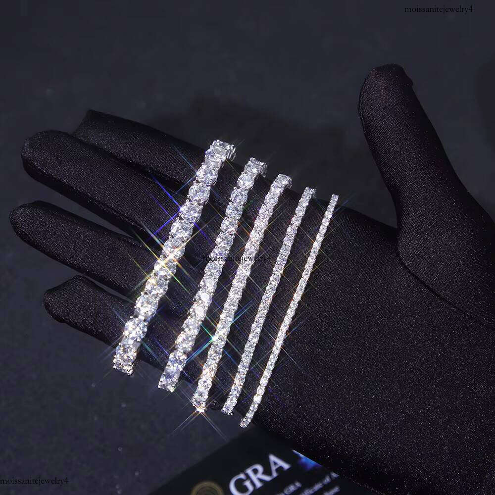 Hot Sale Tennis Chain Sier Fine Jewelry Bracelet VVS Moissanite Chains