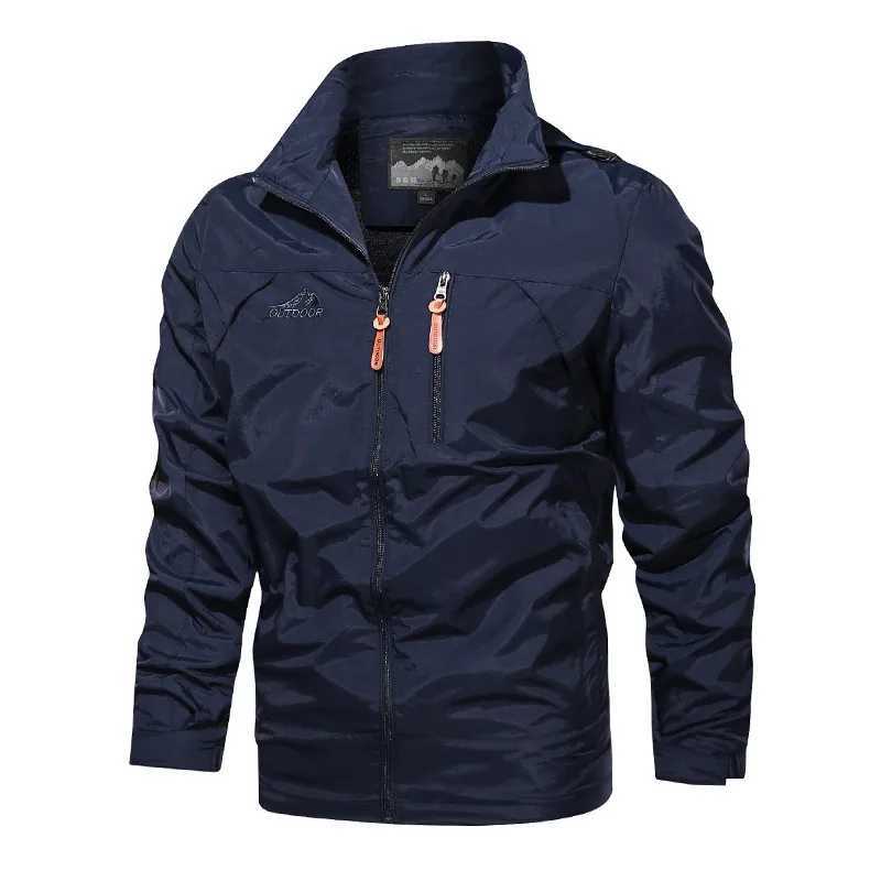 Outdoor Mens Military Jacket 2025 New Spring Autumn Windproof Waterproof Casual Workwear Hooded Coat Men Mountaineering Jackets W250809