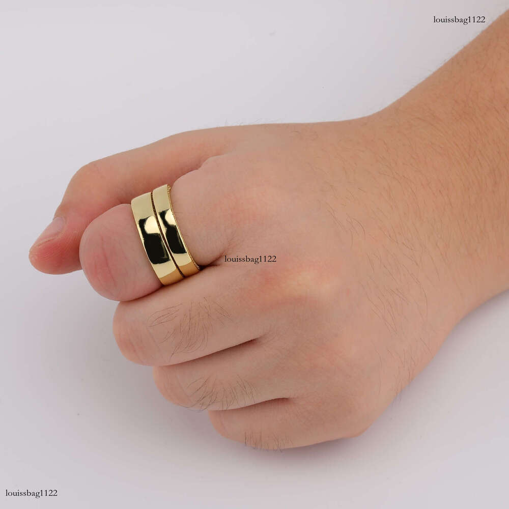 New S Silver Glossy Hip-Hop Ring Micro-Paved Zircon Unisex Couple Rings Gold Australian Jewelry