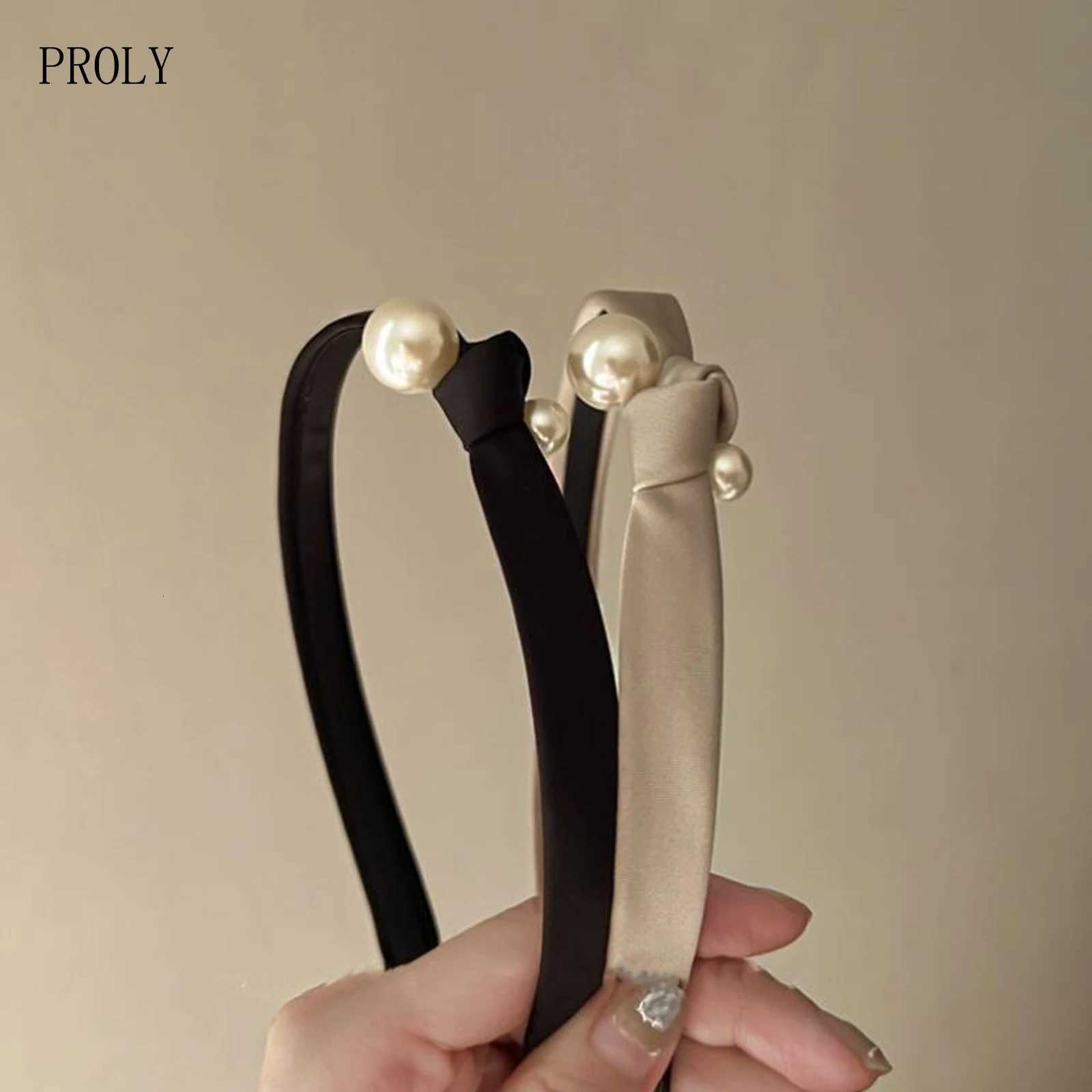 PROLY New Fashion Wen Haiand Side Knot Pearls Band Narrow Side Hair Accessories for Girls Y250809