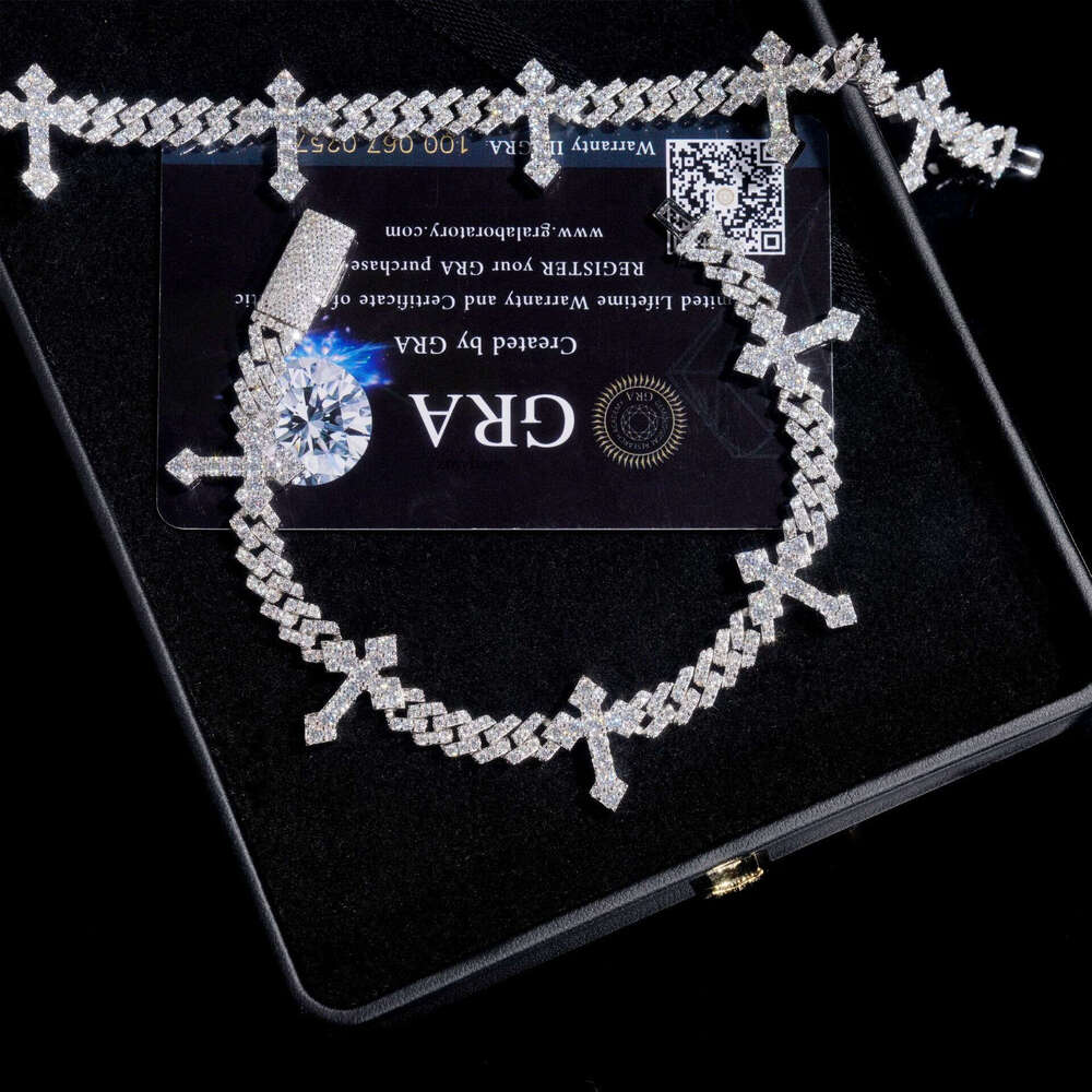 Hot Item 6mm Cuban CrosIced Out VVS Moissanite/Sterling Silver Zirconia Tested Hip-Hop Men's Bracelet