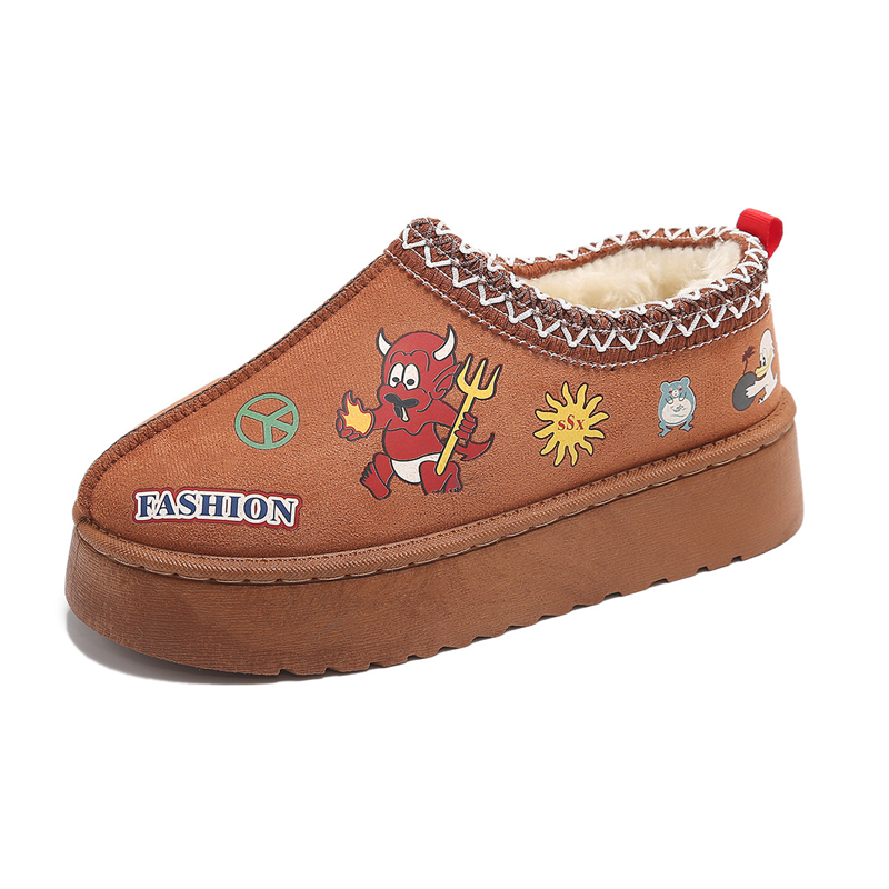 Designer shoes free shipping new Outdoor trainer platform winter plush thick snow boots for women's keep warm short boots brown green