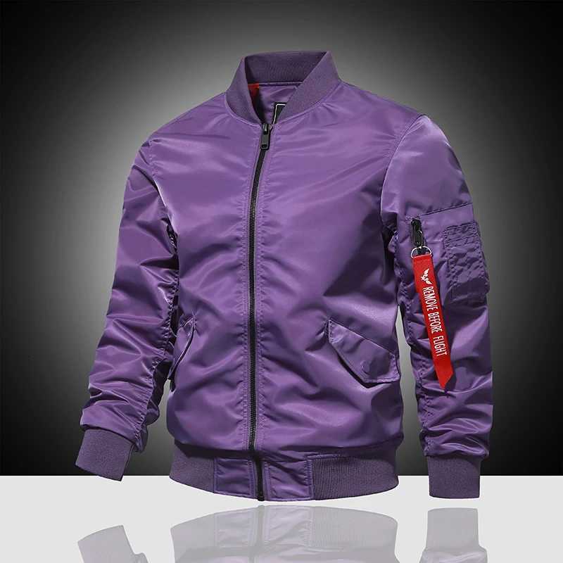 Spring and Autumn New Air Force MA Pilot Jacket Mens Solid Color Baseball Suit Casual Versatile Large Work Cycling Jacket W250809